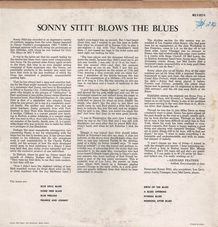 Sonny Stitt : Blows The Blues (LP, Album, Mono)
