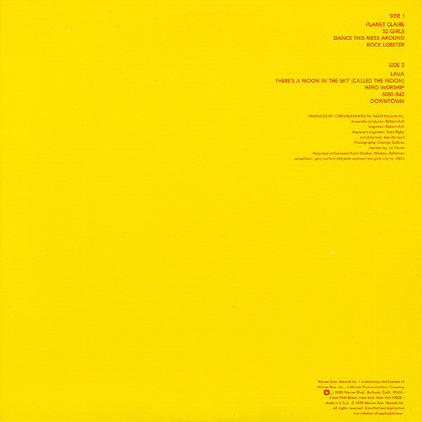 The B-52's : The B-52's (LP, Album, RP, Not)