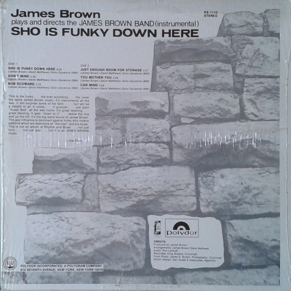 James Brown Plays And Directs The James Brown Band : Sho Is Funky Down Here (LP, Album, RE)