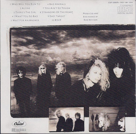 Heart : Bad Animals (CD, Album, Club, CRC)