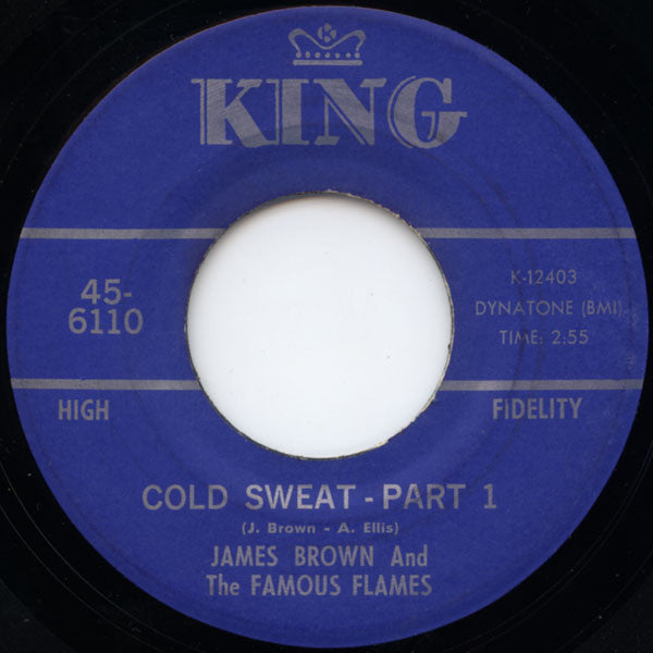 James Brown & The Famous Flames : Cold Sweat (7", Single, Blu)