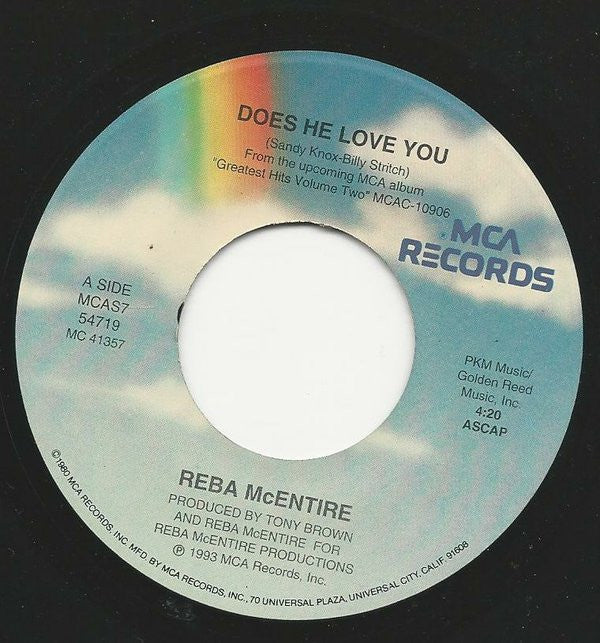 Reba McEntire : Does He Love You (7",  )