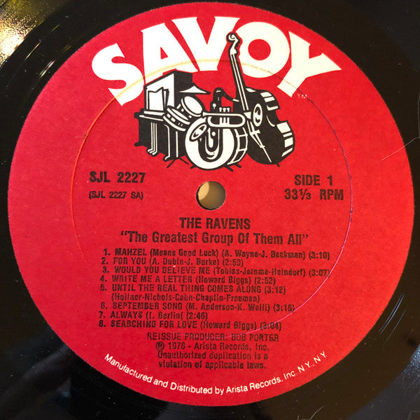 The Ravens (2) : The Greatest Group Of Them All (2xLP, Comp, RP)