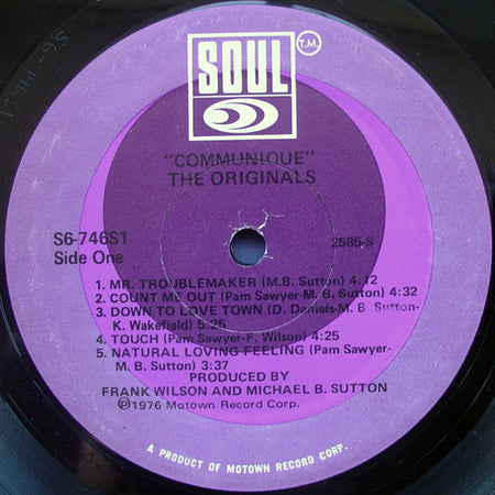 The Originals : Communique (LP, Album, Mon)