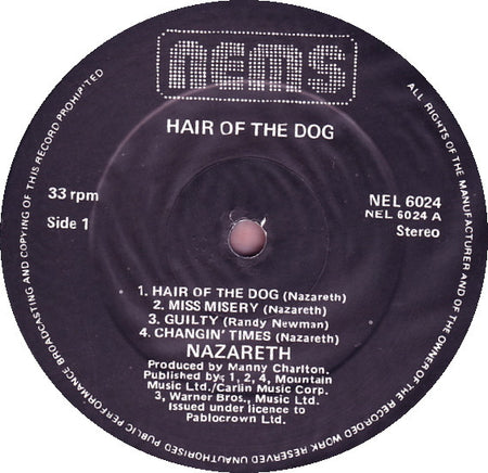 Nazareth (2) : Hair Of The Dog (LP, Album, RE)