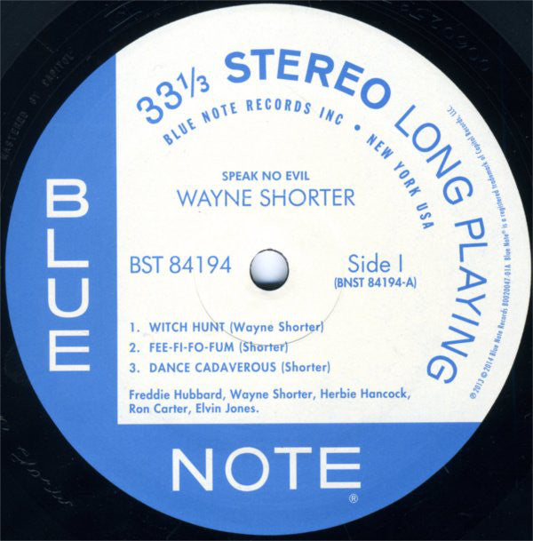 Wayne Shorter : Speak No Evil (LP, Album, RE, RM)