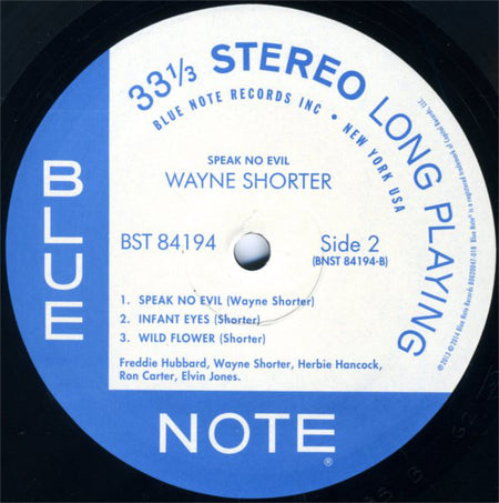 Wayne Shorter : Speak No Evil (LP, Album, RE, RM)