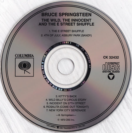 Bruce Springsteen : The Wild, The Innocent & The E Street Shuffle (CD, Album, RE, RP, Pit)