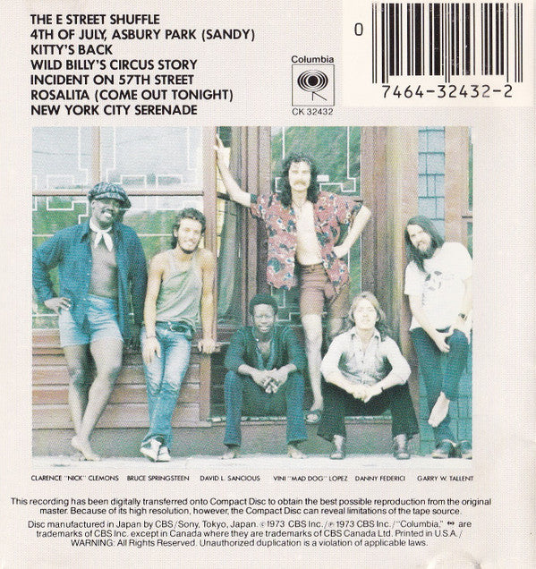 Bruce Springsteen : The Wild, The Innocent & The E Street Shuffle (CD, Album, RE, RP, Pit)