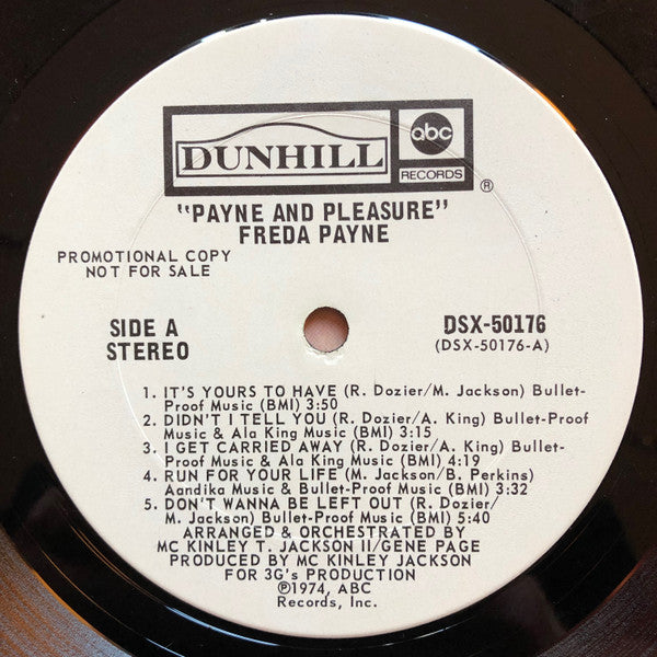 Freda Payne : Payne And Pleasure (LP, Album, Promo)
