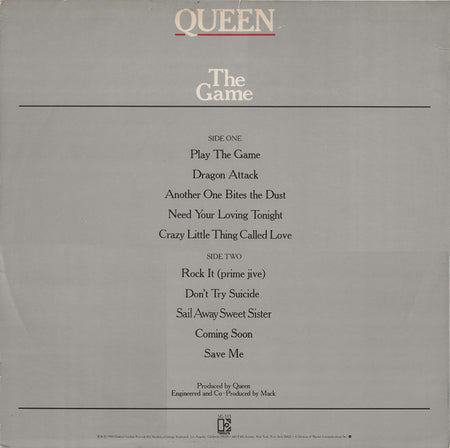 Queen : The Game (LP, Album, SP-)