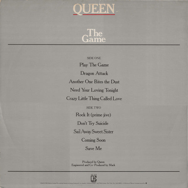 Queen : The Game (LP, Album, SP-)