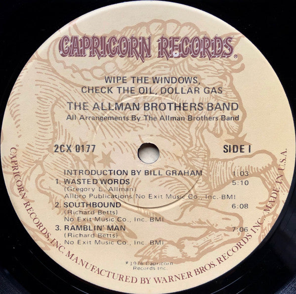The Allman Brothers Band : Wipe The Windows, Check The Oil, Dollar Gas (2xLP, Album, Jac)