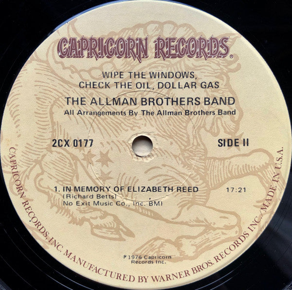 The Allman Brothers Band : Wipe The Windows, Check The Oil, Dollar Gas (2xLP, Album, Jac)