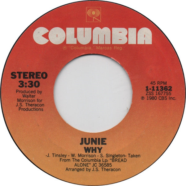 Junie Morrison : Love Has Taken Me Over (Be My Baby) (7", Styrene)