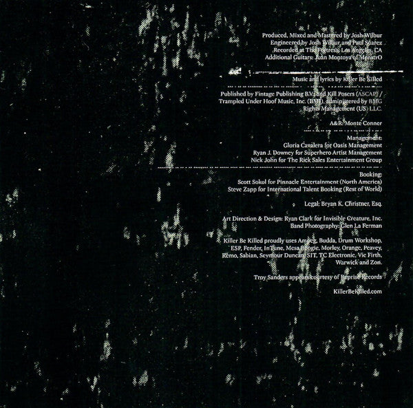 Killer Be Killed : Killer Be Killed (CD, Album, Dig)