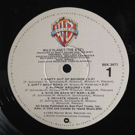 The B-52's : Wild  Planet (LP, Album, Win)