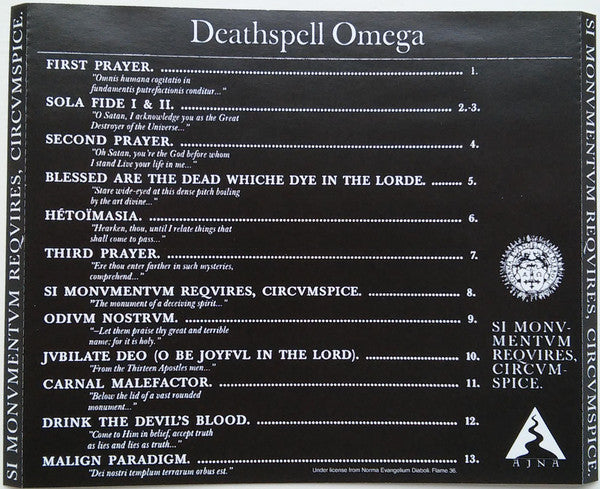 Deathspell Omega : Si Monvmentvm Reqvires, Circvmspice. (CD, Album, RE)