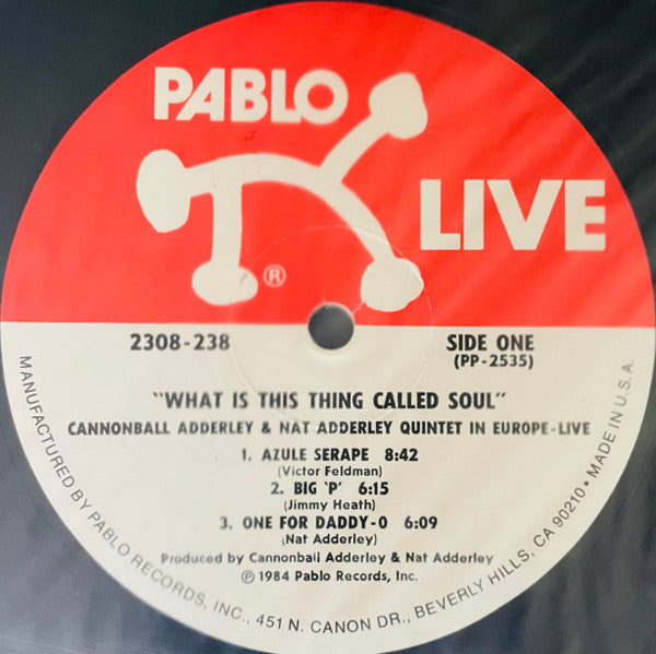The Cannonball Adderley - Nat Adderley Quintet* : What Is This Thing Called Soul (In Europe - Live!) (LP, Album)