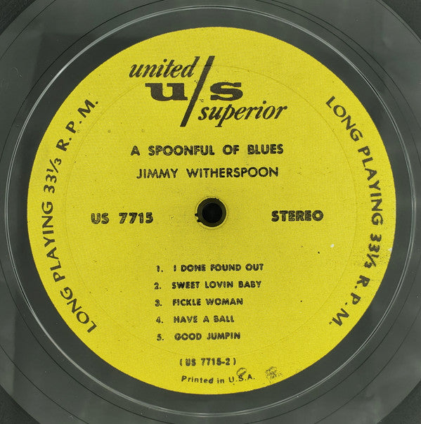 Jimmy Witherspoon : A Spoonful Of Blues (LP, RE)