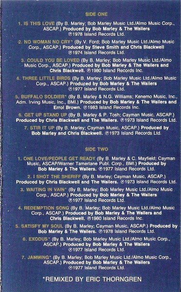 Bob Marley & The Wailers : Legend - The Best Of Bob Marley And The Wailers (Cass, Comp, AR,)