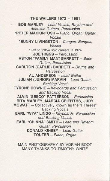 Bob Marley & The Wailers : Legend - The Best Of Bob Marley And The Wailers (Cass, Comp, AR,)
