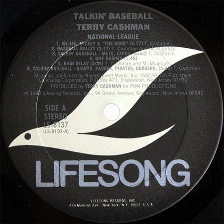 Terry Cashman : Terry Cashman's Talkin' Baseball, National League (LP)