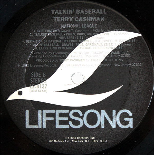 Terry Cashman : Terry Cashman's Talkin' Baseball, National League (LP)