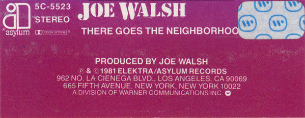 Joe Walsh : There Goes The Neighborhood (Cass, Album, Dol)