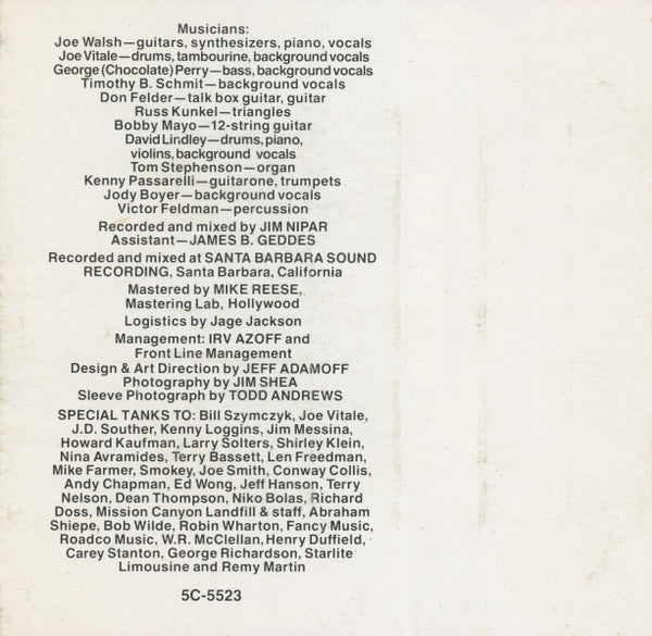 Joe Walsh : There Goes The Neighborhood (Cass, Album, Dol)