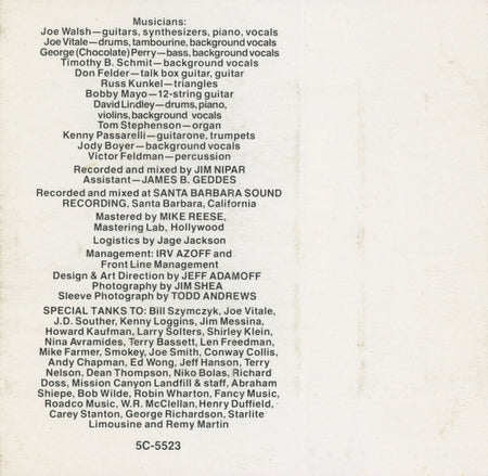 Joe Walsh : There Goes The Neighborhood (Cass, Album, Dol)