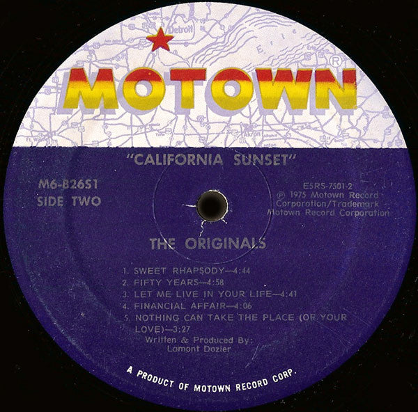 The Originals : California Sunset (LP, Album)