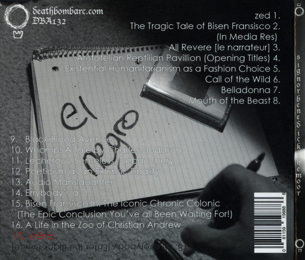 Signor Benedick The Moor : El Negro (CD, Album, Dig)