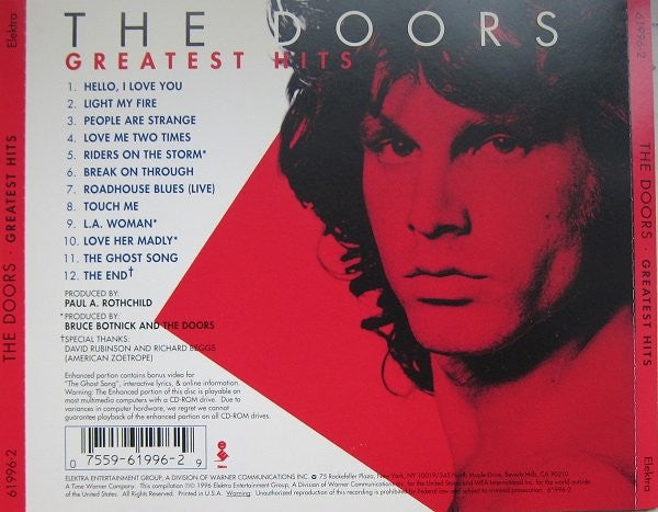 The Doors : Greatest Hits (CD, Comp, Club, Enh, RE, RM, WEA)
