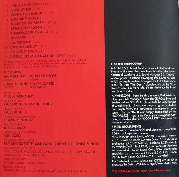 The Doors : Greatest Hits (CD, Comp, Club, Enh, RE, RM, WEA)