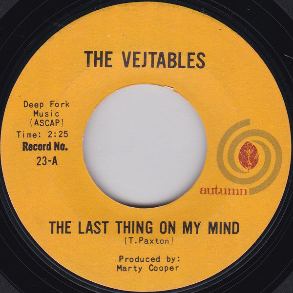 The Vejtables : The Last Thing On My Mind (7", Single, Styrene)