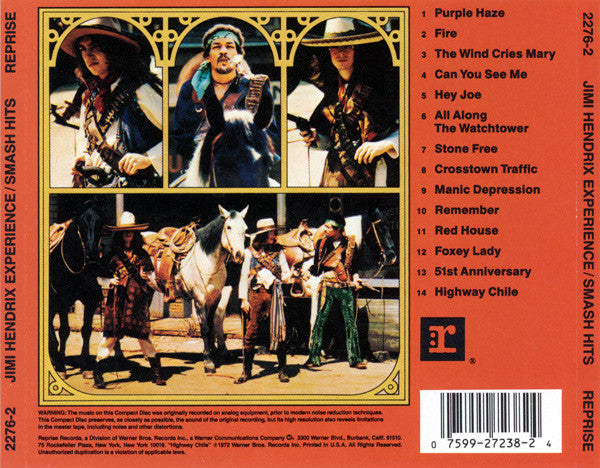 The Jimi Hendrix Experience : Smash Hits (CD+G, Comp, RE, RM)