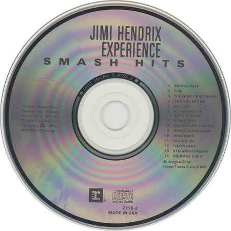 The Jimi Hendrix Experience : Smash Hits (CD+G, Comp, RE, RM)