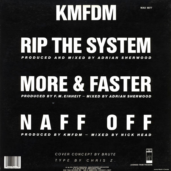 KMFDM : More & Faster (12")