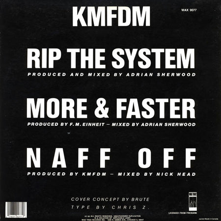 KMFDM : More & Faster (12")