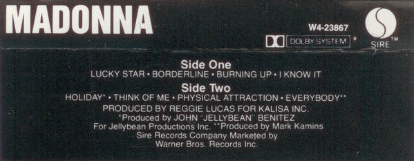 Madonna : Madonna (Cass, Album, Club)