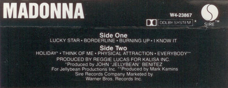 Madonna : Madonna (Cass, Album, Club)