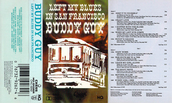 Buddy Guy : Left My Blues In San Francisco (Cass, Album, RE)