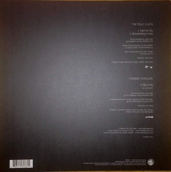 The Felix Culpa, Foreign Tongues : The Felix Culpa/Foreign Tongues Split (12", S/Sided, Etch, Clo)