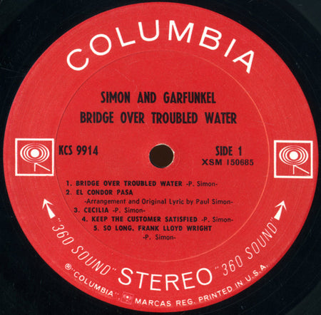 Simon & Garfunkel : Bridge Over Troubled Water (LP, Album, San)