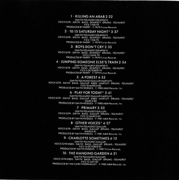 The Cure : Staring At The Sea - The Singles  (CD, Comp, Club, SRC)