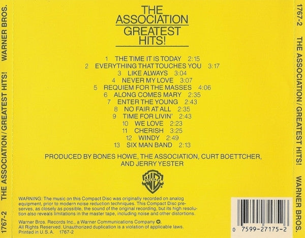 The Association (2) : Greatest Hits! (CD, Comp, RE)