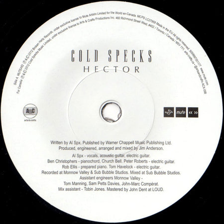 Cold Specks : Hector / Post-Operative #8 (7", Single)