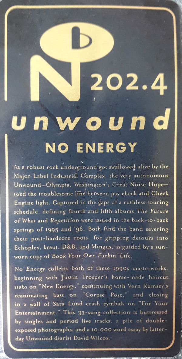 Unwound : No Energy (LP, Album, RE, RM + LP, Album, RE, RM + LP, Comp +)