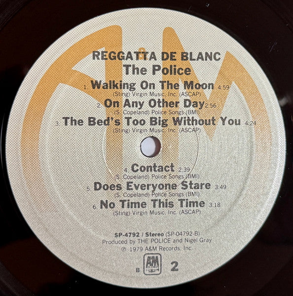 The Police : Reggatta De Blanc (LP, Album, B -)